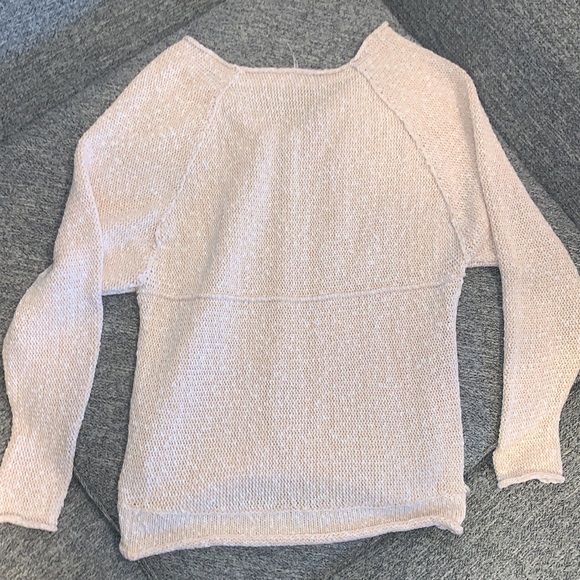 NWOT Free People Cream Crochet Sweater Size XS - Picture 4 of 7